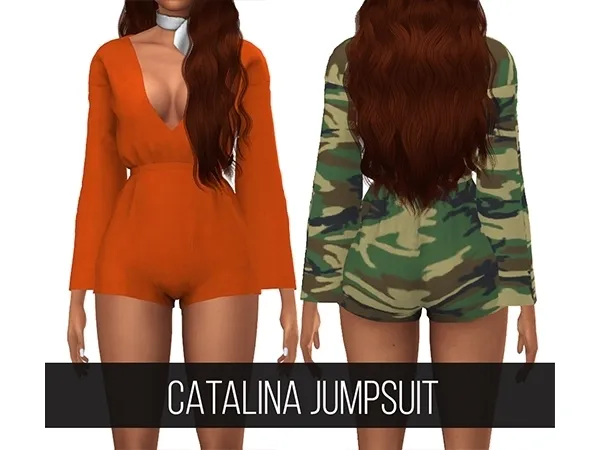 Alpha CATALINA JUMSUIT (Elliesimple x Fifthscreations) by fifthscreations - The Sims 4 Custom Content