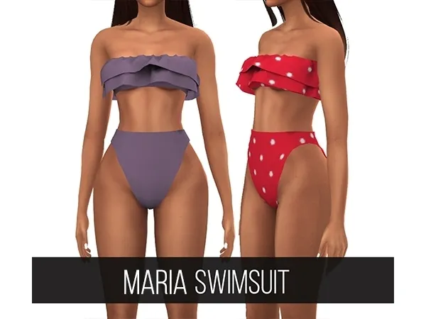 Alpha MARIA SWIMSUIT (Elliesimple x Fifthscreations) by fifthscreations - The Sims 4 Custom Content