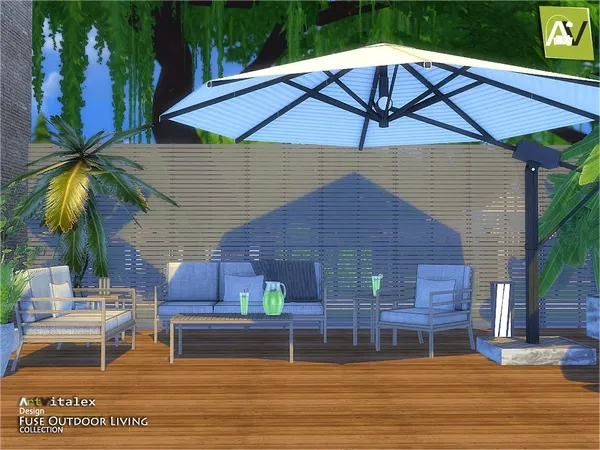 Alpha Fuse Outdoor Living - The Sims 4 Custom Content