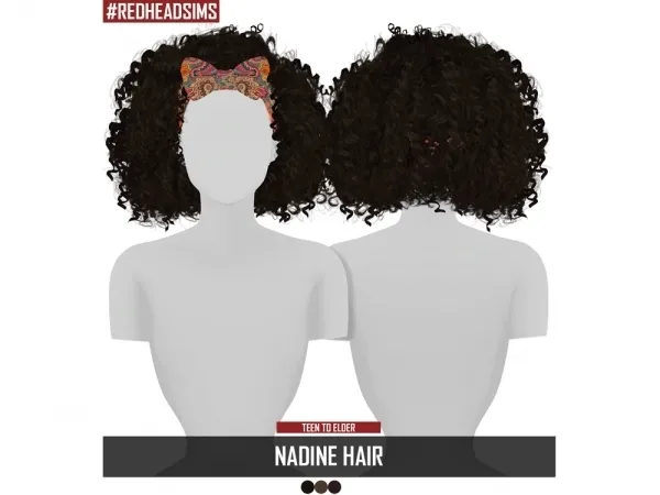Alpha NADINE HAIR by redheadsims - The Sims 4 Custom Content