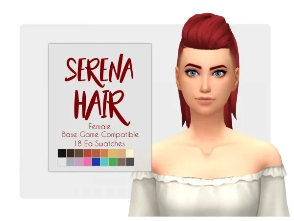 Maxis Match Serena hair by simsfinds - The Sims 4 Custom Content