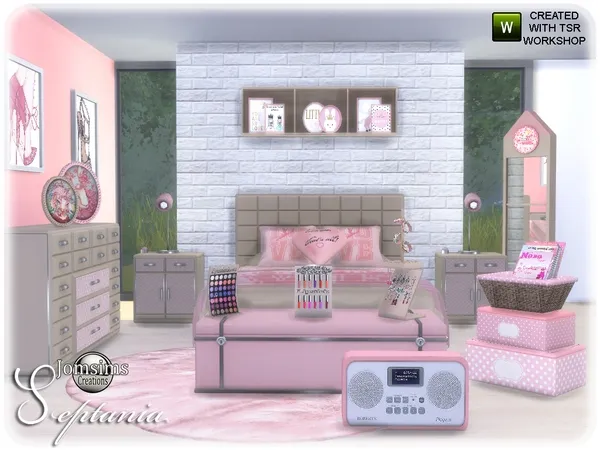 Alpha septania bedroom by thesimsresource - The Sims 4 Custom Content