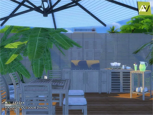 Alpha Hampton Outdoor Dining by thesimsresource - The Sims 4 Custom Content