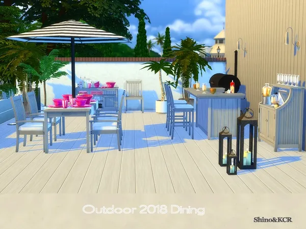 Alpha Dining Outdoor 2018 by thesimsresource - The Sims 4 Custom Content
