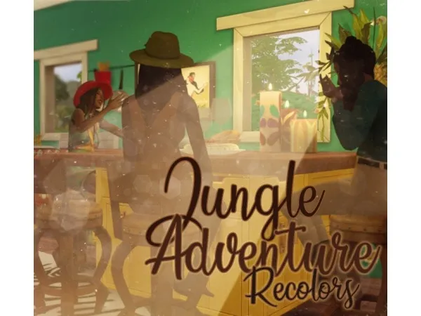 Alpha Jungle Recolors by simsfinds - The Sims 4 Custom Content