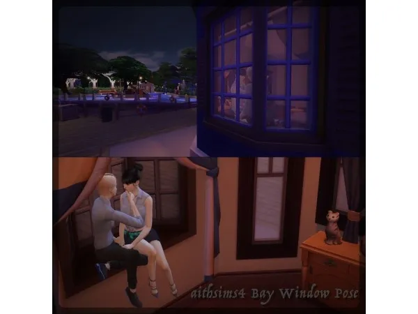 Alpha Bay Window Pose by simsfinds - The Sims 4 Custom Content