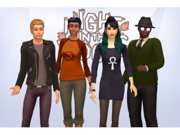 Alpha Night in the Woods Character Outfits by simsfinds - The Sims 4 Custom Content