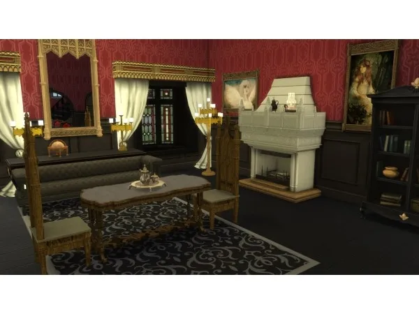 Alpha to Midnight Hollow Gothic Set sims by simsfinds - The Sims 4 Custom Content