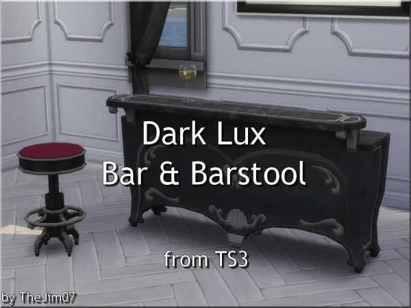 Alpha Dark Lux Bar Barstool from by simsfinds - The Sims 4 Custom Content
