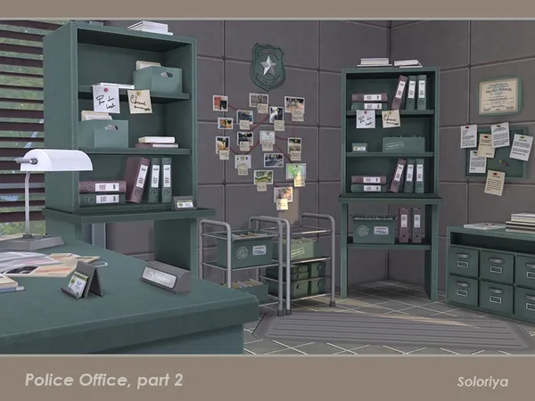 Alpha Police Office part 2 by thesimsresource - The Sims 4 Custom Content