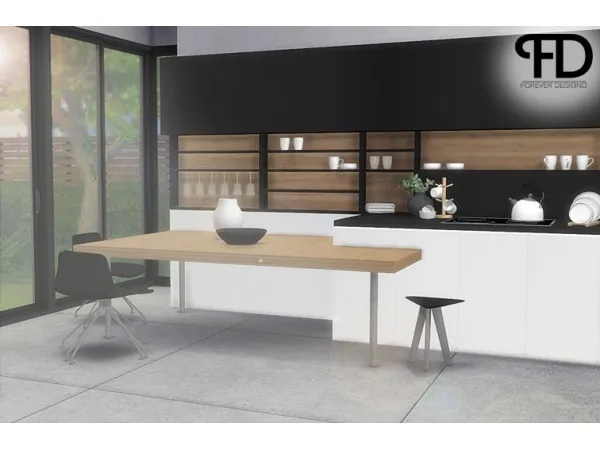 Alpha PHOENIX DINING by simsfinds - The Sims 4 Custom Content