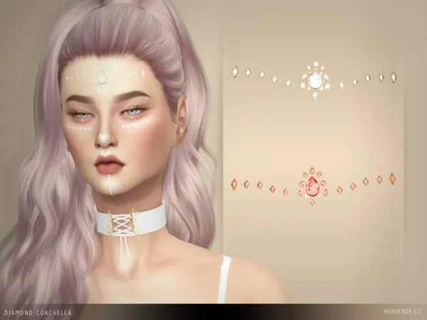 Alpha Diamond Coachella Jewelry Heavendy by thesimsresource - The Sims 4 Custom Content