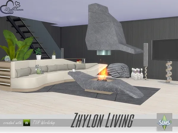 Alpha Zhylon Livingroom by thesimsresource - The Sims 4 Custom Content