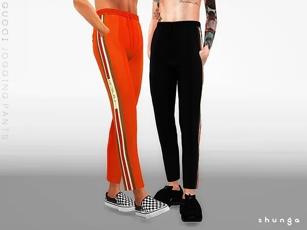 Alpha SHUNGA GUCCI Jogging Pants by shunga - The Sims 4 custom content