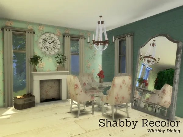 Alpha Shabby Chic Whithby Dining by thesimsresource - The Sims 4 Custom Content