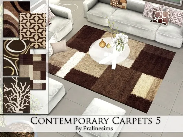 Alpha Contemporary Carpets 5 by thesimsresource - The Sims 4 Custom Content