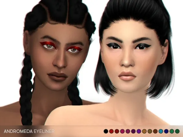 Alpha [pixelette] Andromeda Eyeliner by thesimsresource - The Sims 4 Custom Content