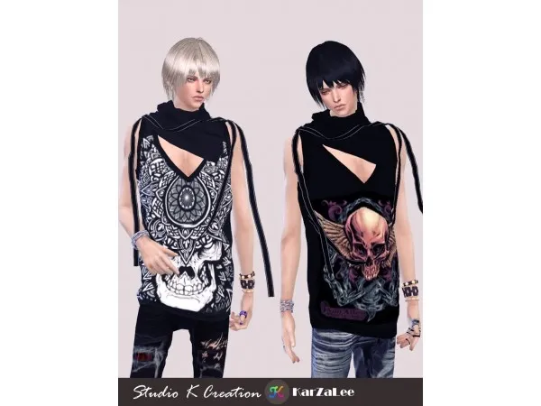 Alpha Giruto 51 tank top k creation by studio - The Sims 4 Custom Content