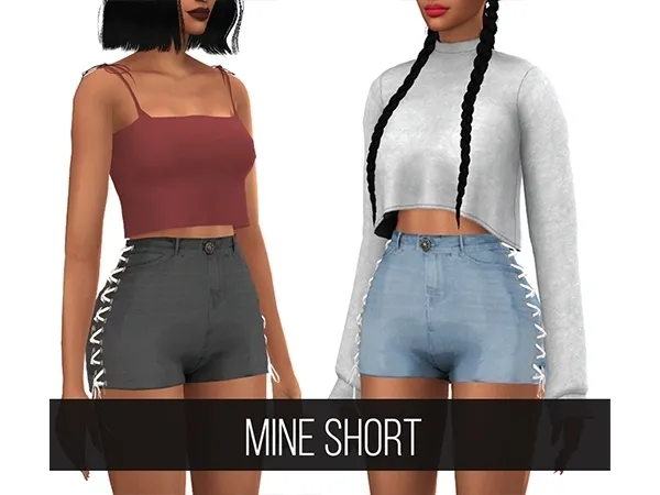 Alpha MINE SHORT - The Sims 4 Custom Content