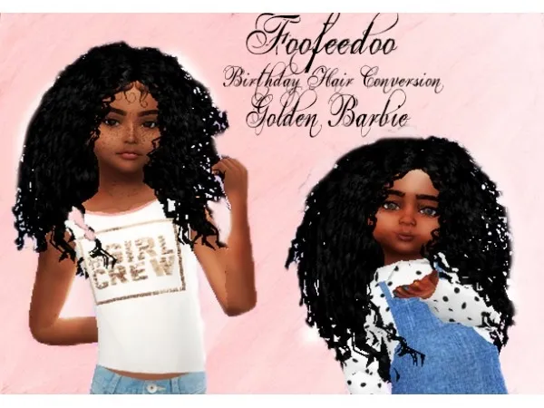 Alpha Foofeedoo Birthday hair conversion by simsfinds - The Sims 4 Custom Content