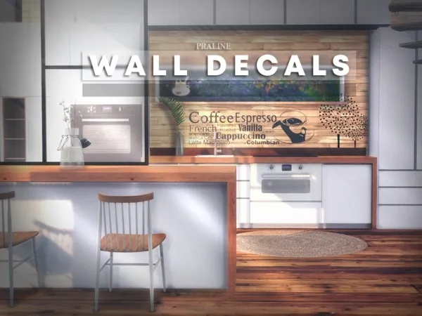 Alpha Wall Decals by thesimsresource - The Sims 4 Custom Content