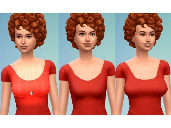 Mix Breast Separation Slider by simsfinds - The Sims 4 Custom Content