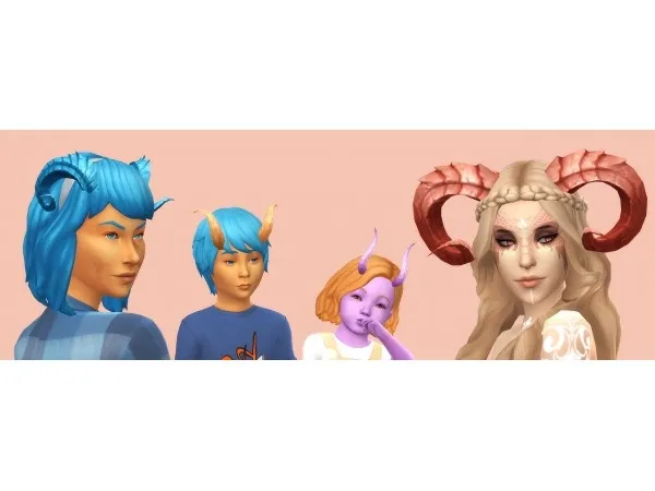 Maxis Match Valhallan Illidari Horns by yuuletidesimming - The Sims 4 Custom Content