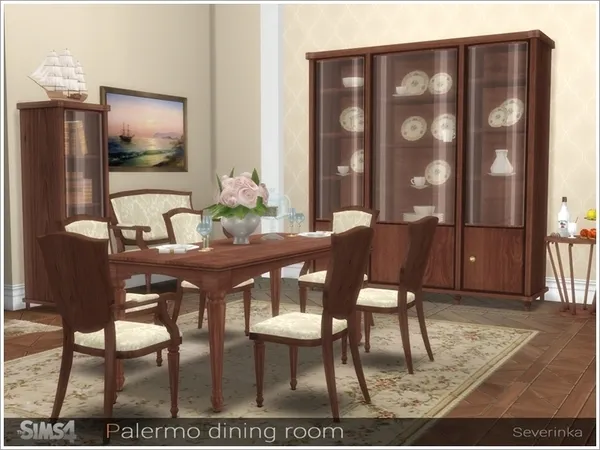 Alpha Palermo dining room - The Sims 4 Custom Content