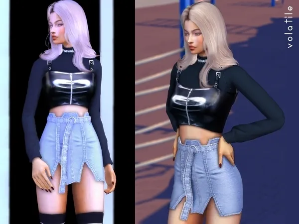 Alpha Aquaria Set (Top) by volatile-sims - The Sims 4 Custom Content