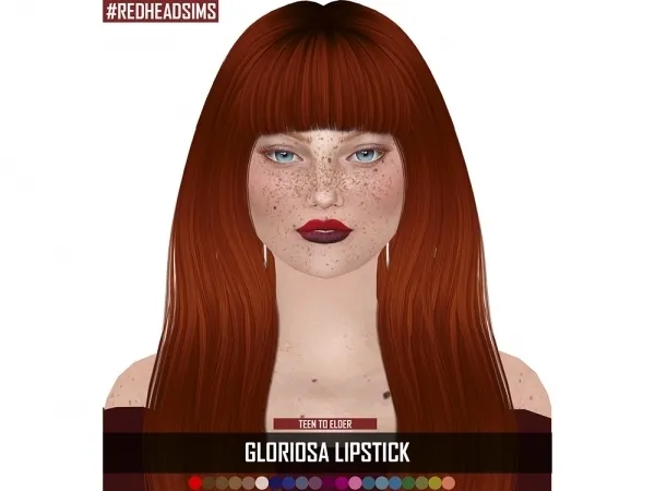 Alpha GLORIOSA LIPSTICK by redheadsims - The Sims 4 custom content