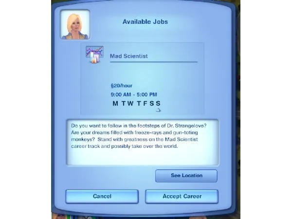 Mad Scientist Career by simsfinds - The Sims 3 Custom Content