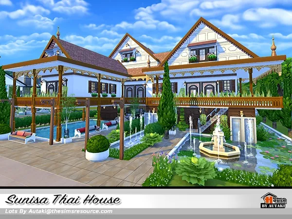 Maxis Match Sunisa Thai House by thesimsresource - The Sims 4 Custom Content