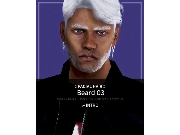 Mix [INTRO] Beard 03 & Beard 04 by simsfinds - The Sims 4 custom content