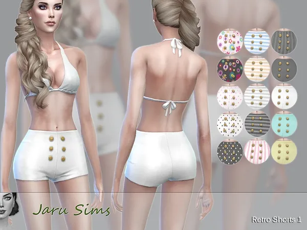 Maxis Match Retro Shorts 1 - The Sims 4 Custom Content