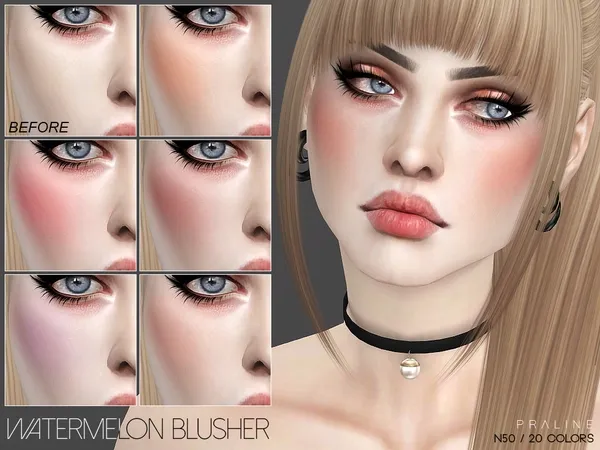 Alpha Watermelon Blusher N50 - The Sims 4 Custom Content