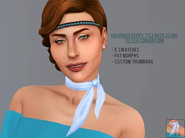 Maxis Match HELLFROZEOVERS NECK SCARF TO CONVERSION creations by pw - The Sims 4 Custom Content