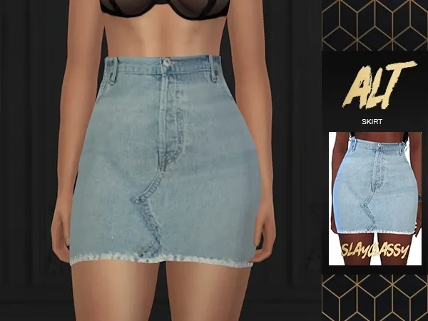 Alpha SlayClassy ALT Skirt by slayclassy - The Sims 4 Custom Content