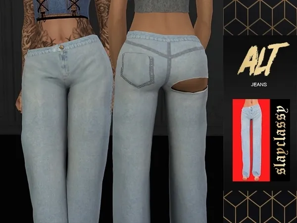Alpha SlayClassy ALT Jeans by slayclassy - The Sims 4 Custom Content