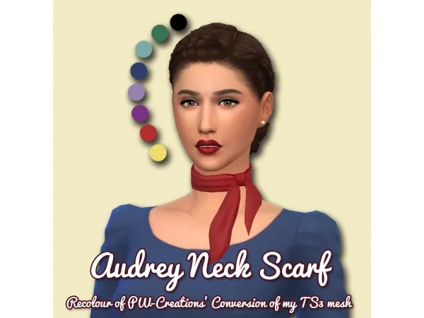 Maxis Match Neck Scarf Recolours creamforbreakfast by ice - The Sims 4 Custom Content
