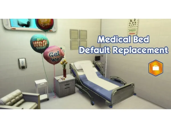 Maxis Match Hospital Bed Replacement by simsfinds - The Sims 4 Custom Content