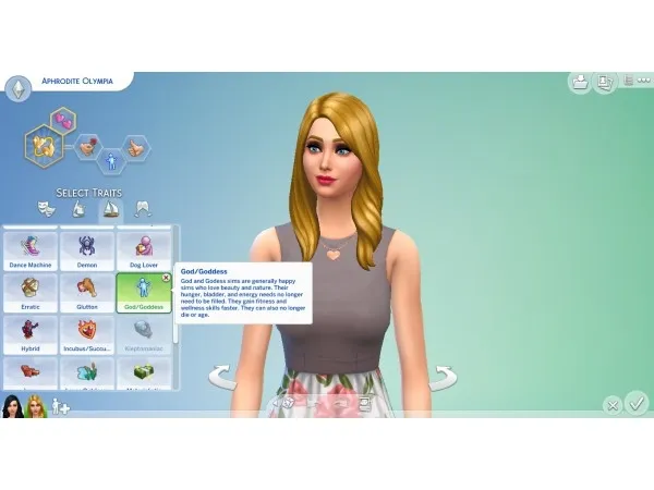 Mix GodGoddess Trait by simsfinds - The Sims 4 Custom Content