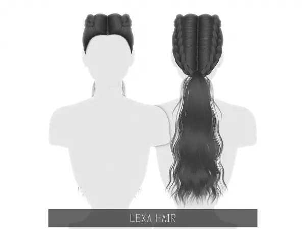 Alpha LEXA HAIR - The Sims 4 Custom Content