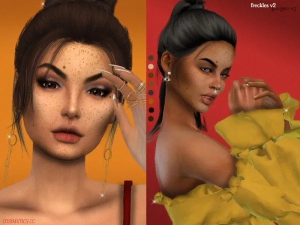 Alpha f r e c k l e s v 2 by cosimetics cc - The Sims 4 Custom Content