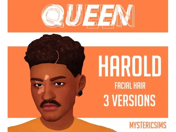 Maxis Match QUEEN Facial Hair Set by simsfinds - The Sims 4 Custom Content