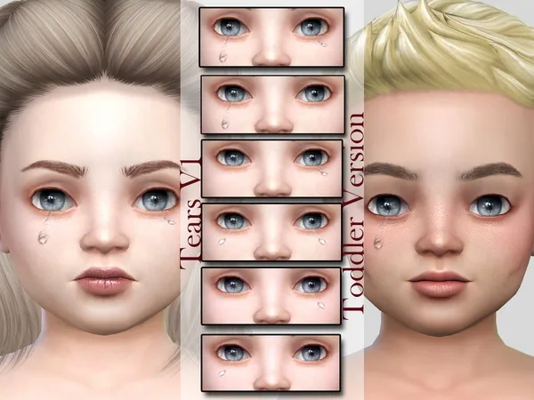 Alpha Tears V1 Toddler Version by thesimsresource - The Sims 4 Custom Content