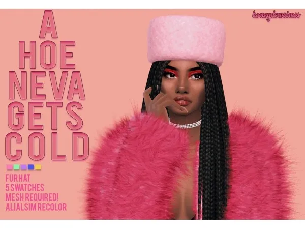 Maxis Match FUR HAT recolor by simsfinds - The Sims 4 Custom Content