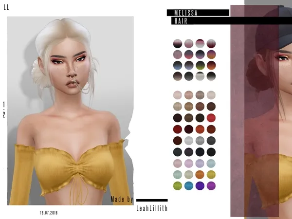 Alpha LeahLillith Melissa Hair - The Sims 4 Custom Content