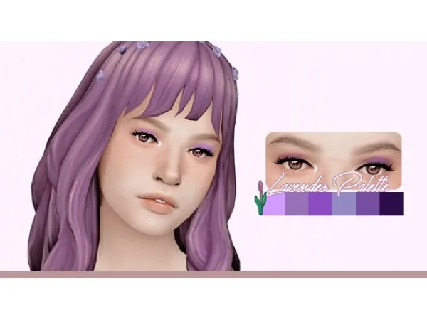 Alpha LAVENDER EYESHADOW PALETTE by simsfinds - The Sims 4 Custom Content