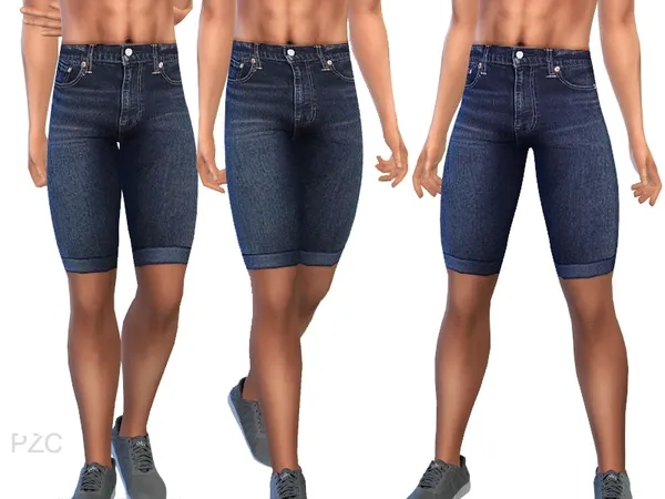 Alpha Denim Jeans Shorts Zack - The Sims 4 Custom Content
