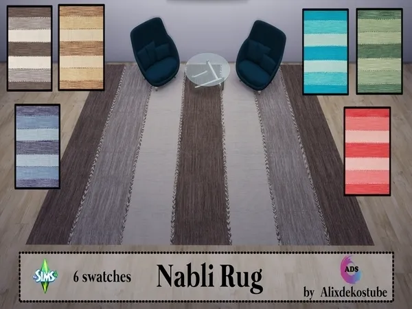 Alpha Nabli Rug by alixdekostube - The Sims 4 Custom Content